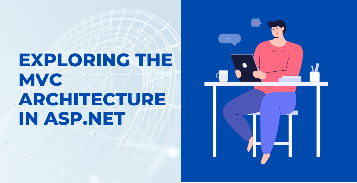 Blue White Abstract Isometric Web Development Flyer Landscape