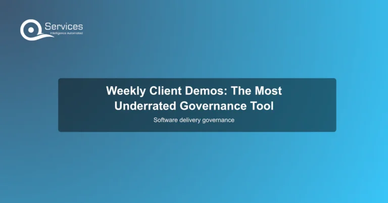 Weekly Client Demos: The Most Underrated Governance Tool - software delivery governance